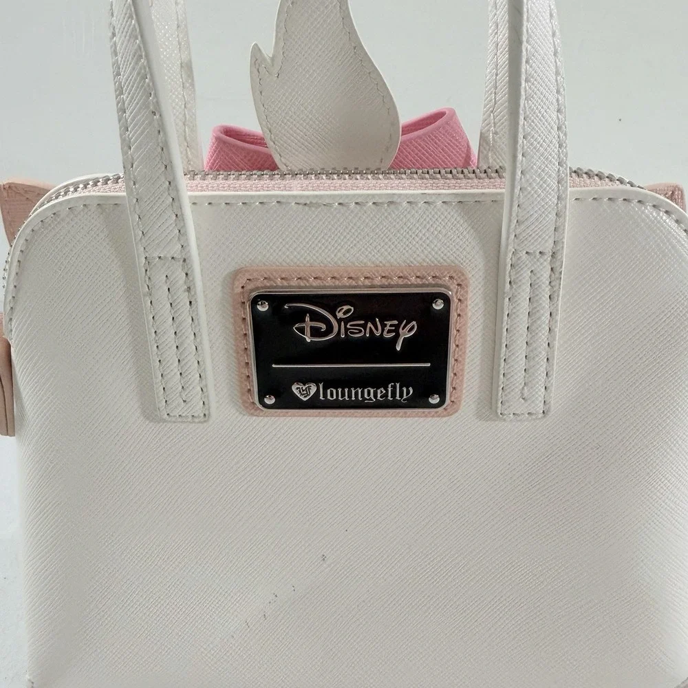 Loungefly Aristocats Marie Micro Satchel Dome Bag Purse White Face Zip Top